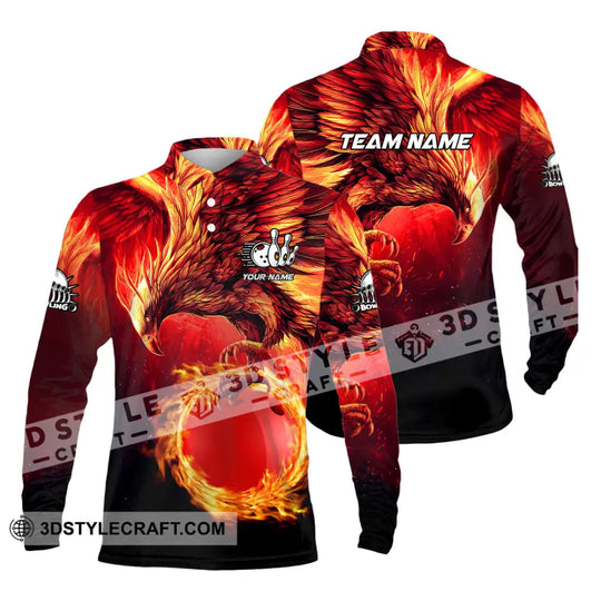 Unisex Shirt - Custom Texts Fire Bird Billiard Sport Shirt style option 3