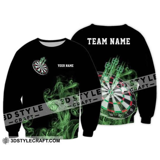Unisex Shirt - Custom Texts Green Darts Player Sport Shirt style option 4