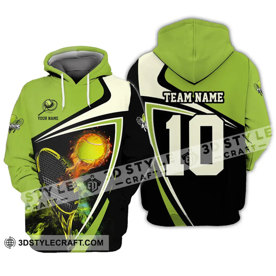 Unisex Shirt - Custom Texts Sport Shirt, Fire Tennis Ball style option 3