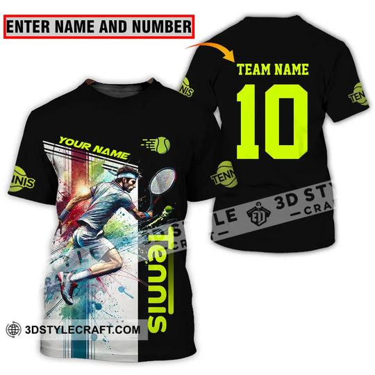Unisex Shirt - Custom Texts Sport Shirt, Tennis Lover style option 1