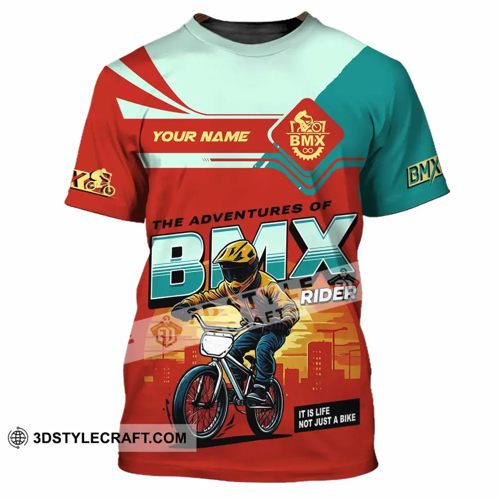 Unisex Shirt - Custom The Adventures Of BMX Rider Shirt T-Shirt / S T-shirt