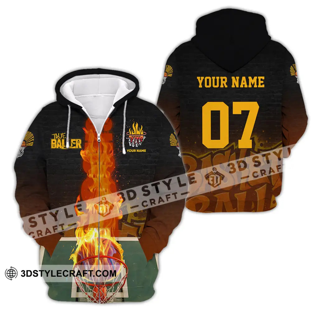 Unisex Shirt - Custom The Baller Basketball Shirt Zipper Hoodie / S T-shirt