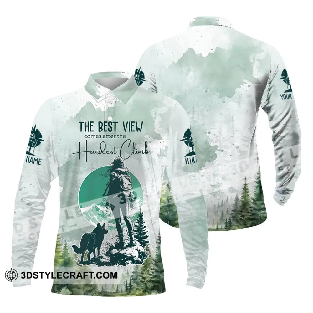 Unisex Shirt - Custom The Best View Comes After The Hardest Climb Shirt Long Sleeve Polo / S T-shirt