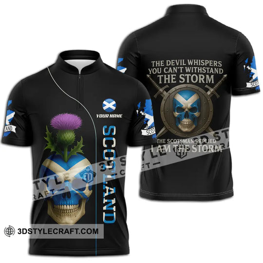 Unisex Shirt - Custom The Devil Whispers You Cannot Withstand The Storm Scotland Shirt style option 2