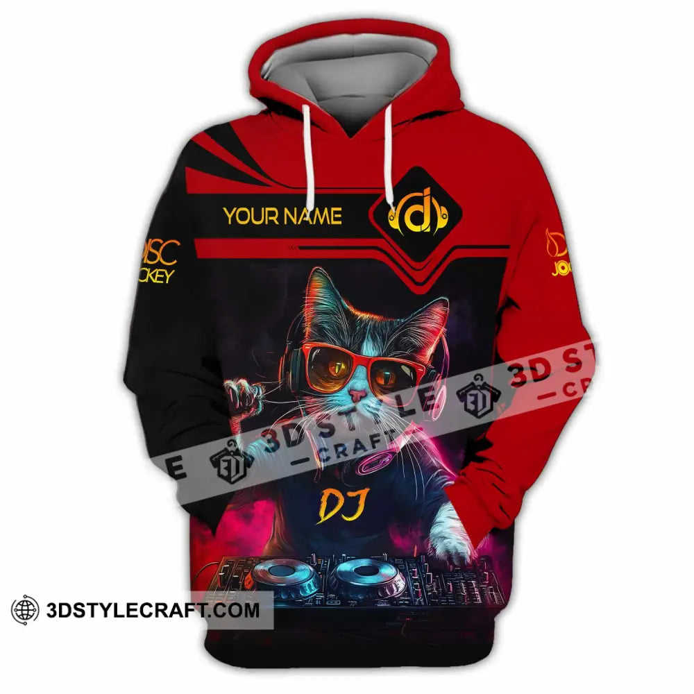 Unisex Shirt - Custom The DJ Cat Shirt Hoodie / S T-shirt
