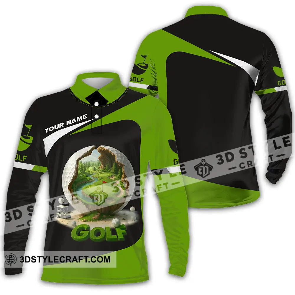 Unisex Shirt - Custom The Golf Shirt Long Sleeve Polo / S T-shirt