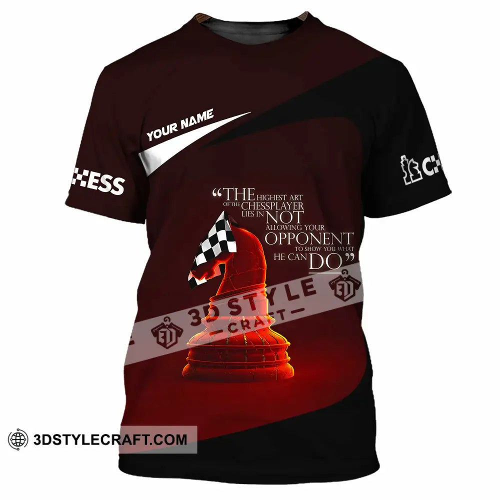 Unisex Shirt Custom The Highest Art Of The Chess Player Shirt T Shirt / S T shirt