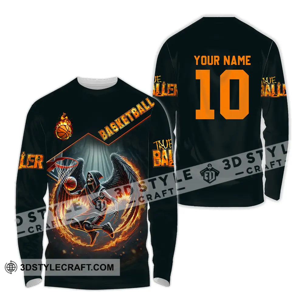 Unisex Shirt - Custom True Basketball Player Shirt Long Sleeve Shirt / S T-shirt