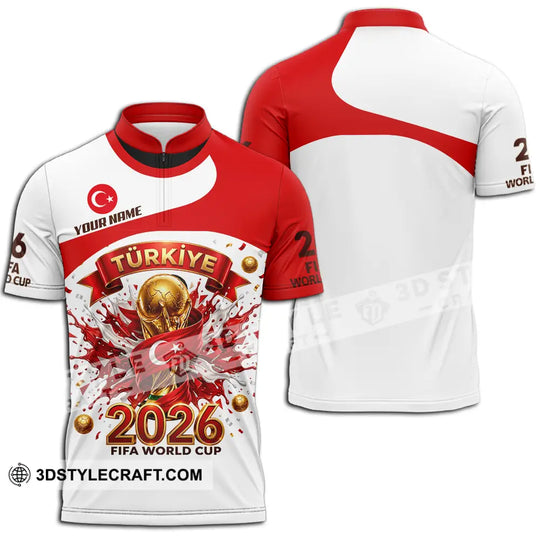Unisex Shirt - Custom Türkiye World Cup 2026 3D Shirt style option 2
