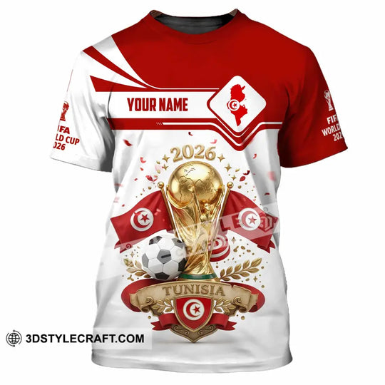 Unisex Shirt - Custom Tunisia World Cup 2026 3D Shirt style option 2