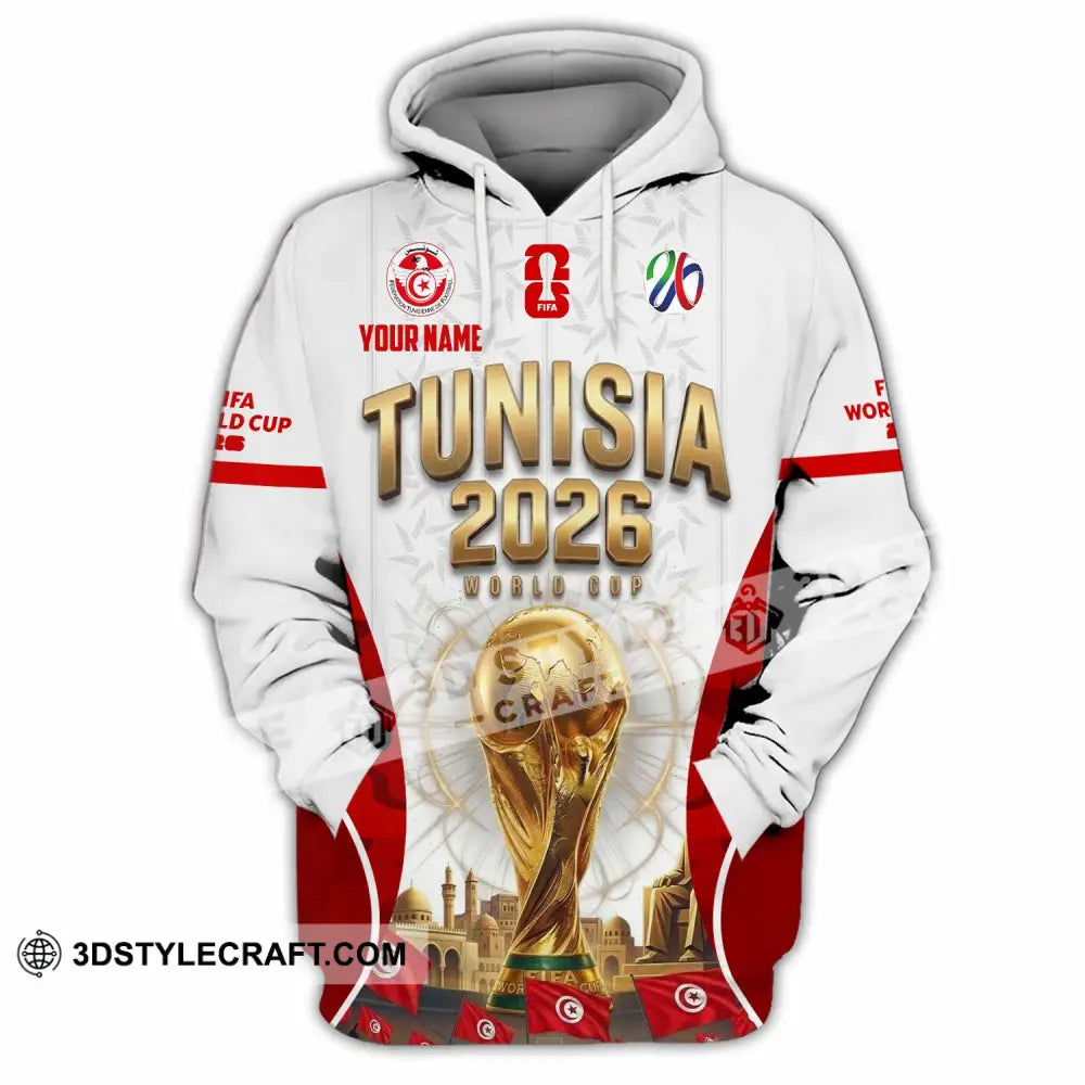 Unisex Shirt - Custom Tunisia World Cup 2026 Shirt - Hoodie / S - T-shirt