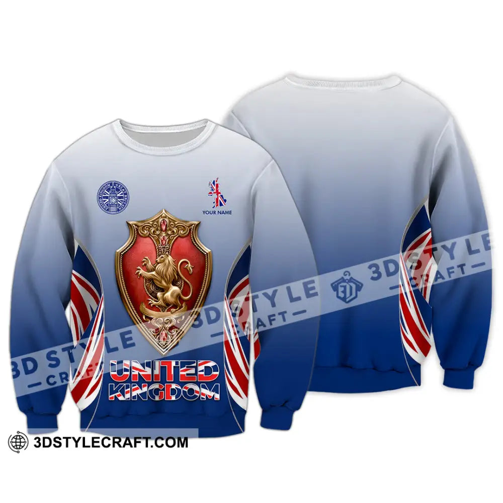 Unisex Shirt - Custom United Kingdom 3D Shirt Long Sleeve / S T-shirt