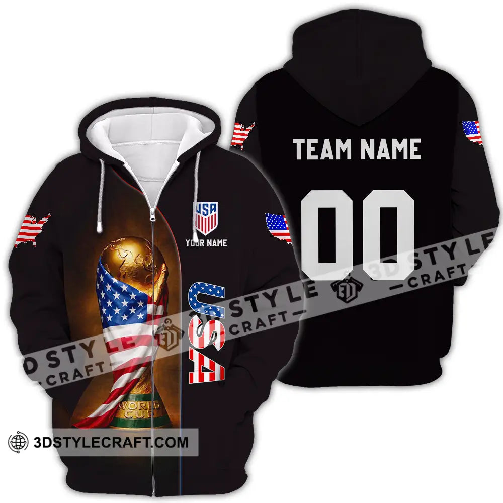 Unisex Shirt - Custom USA 3D Shirt Zipper Hoodie / S T-shirt