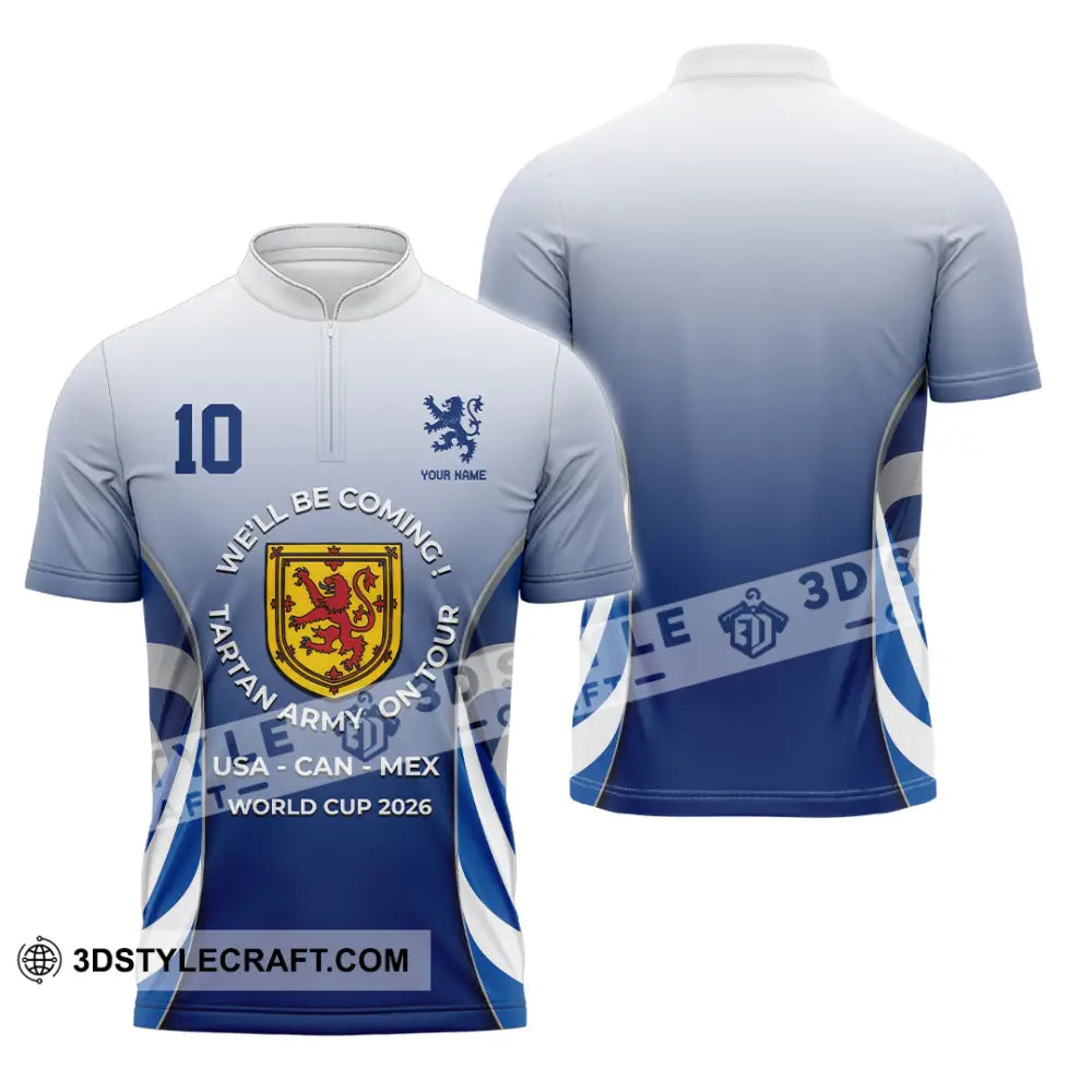 Unisex Shirt - Custom USA CAN MEX World Cup 2026 3D Shirt Zipper Polo Shirt / S T-shirt