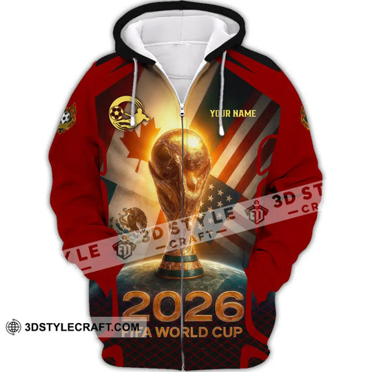 Unisex Shirt - Custom USA Canada World Cup 2026 3D Shirt style option 2