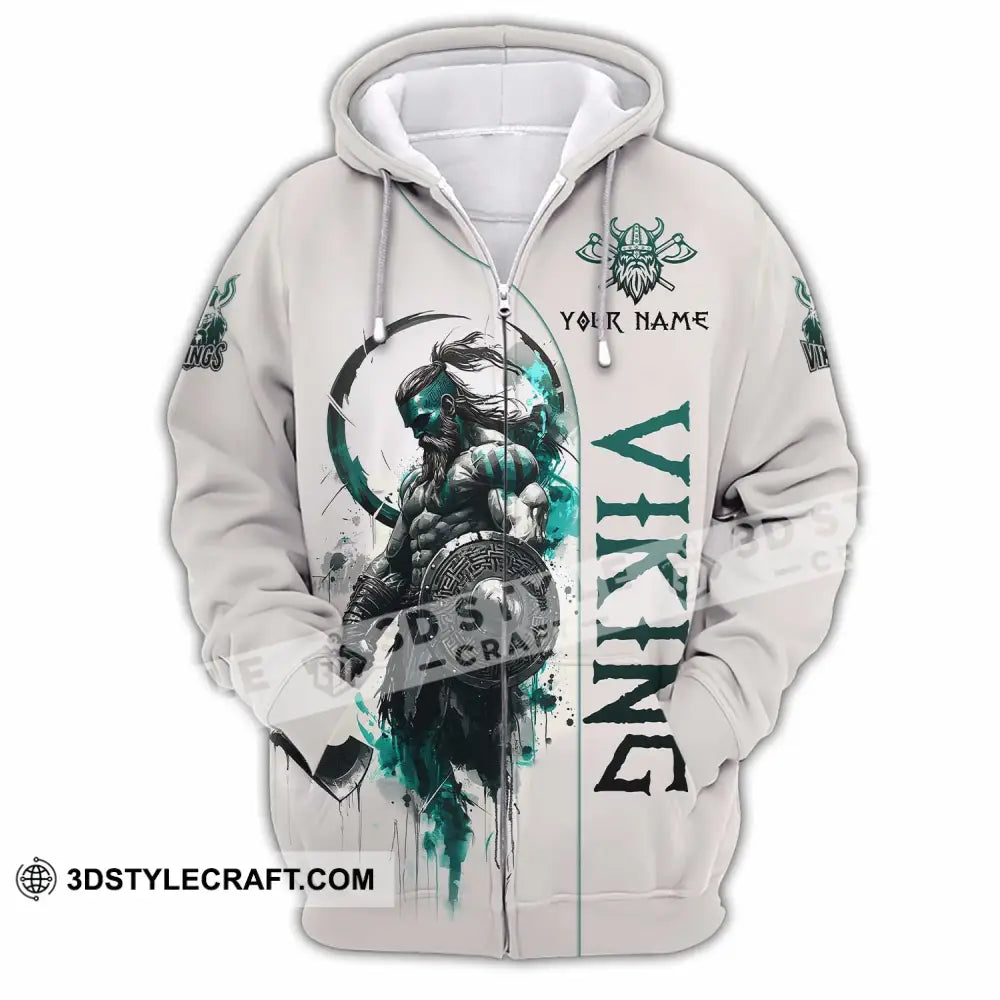 Unisex Shirt Custom Viking Shirt Zipper Hoodie / S T shirt