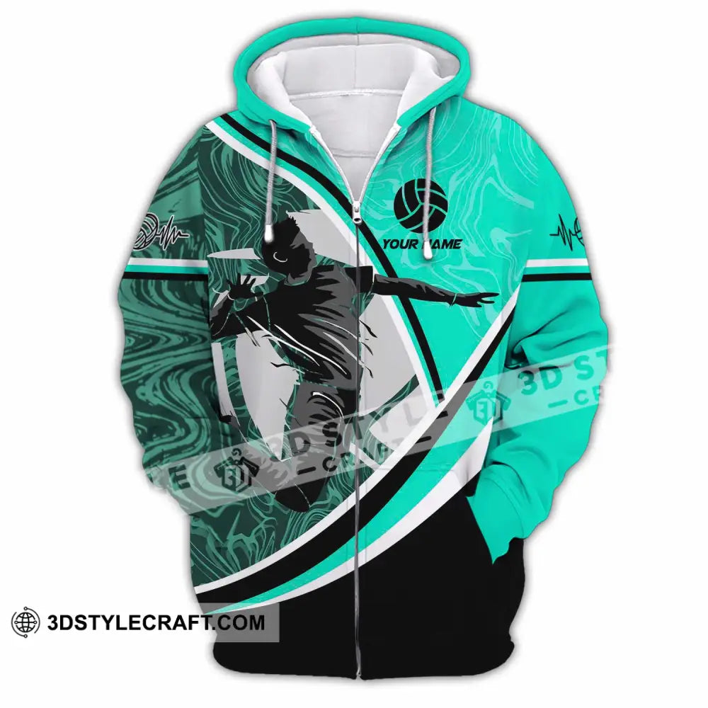 Unisex Shirt - Custom Volleyball 3D Shirt Zipper Hoodie / S T-shirt