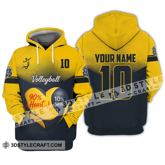 Unisex Shirt - Custom Volleyball 90% Heart 10% Skill Shirt style option 3
