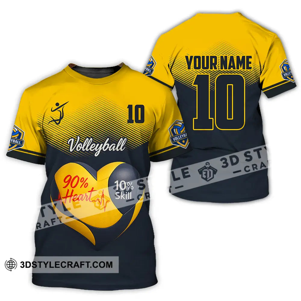 Unisex Shirt - Custom Volleyball 90% Heart 10% Skill Shirt T-Shirt / S T-shirt