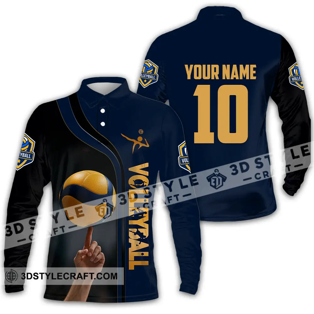 Unisex Shirt - Custom Volleyball Shirt Long Sleeve Polo / S T-shirt