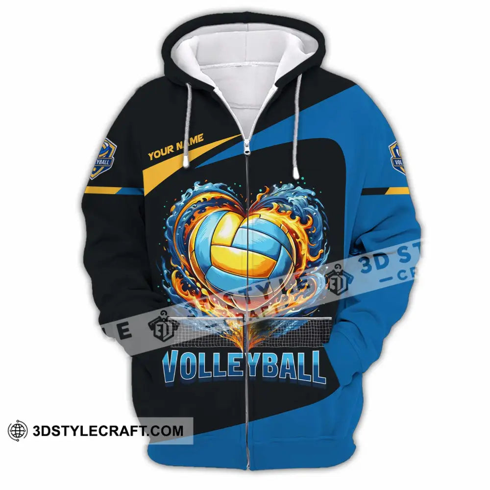 Unisex Shirt - Custom Volleyball Shirt Zipper Hoodie / S T-shirt