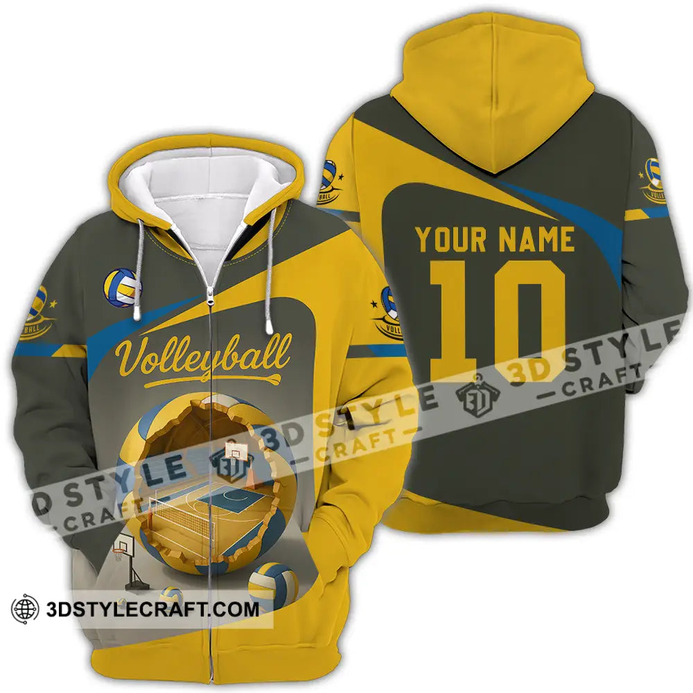 Unisex Shirt - Custom Volleyball Shirt Zipper Hoodie / S T-shirt