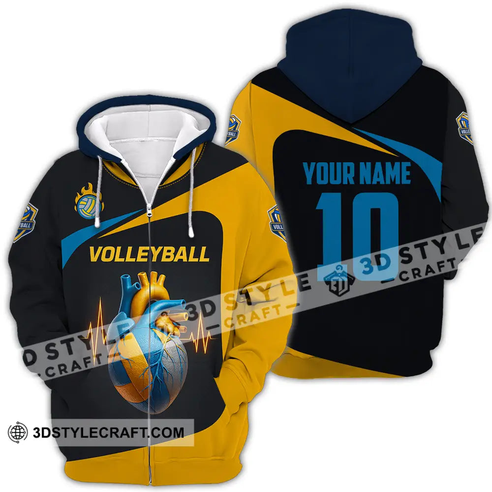 Unisex Shirt - Custom Volleyball Shirt Zipper Hoodie / S T-shirt