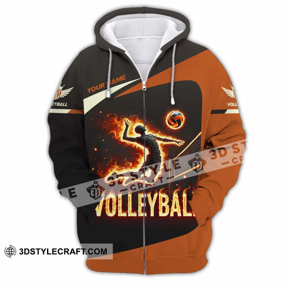 Unisex Shirt - Custom Volleyball Shirt Zipper Hoodie / S T-shirt