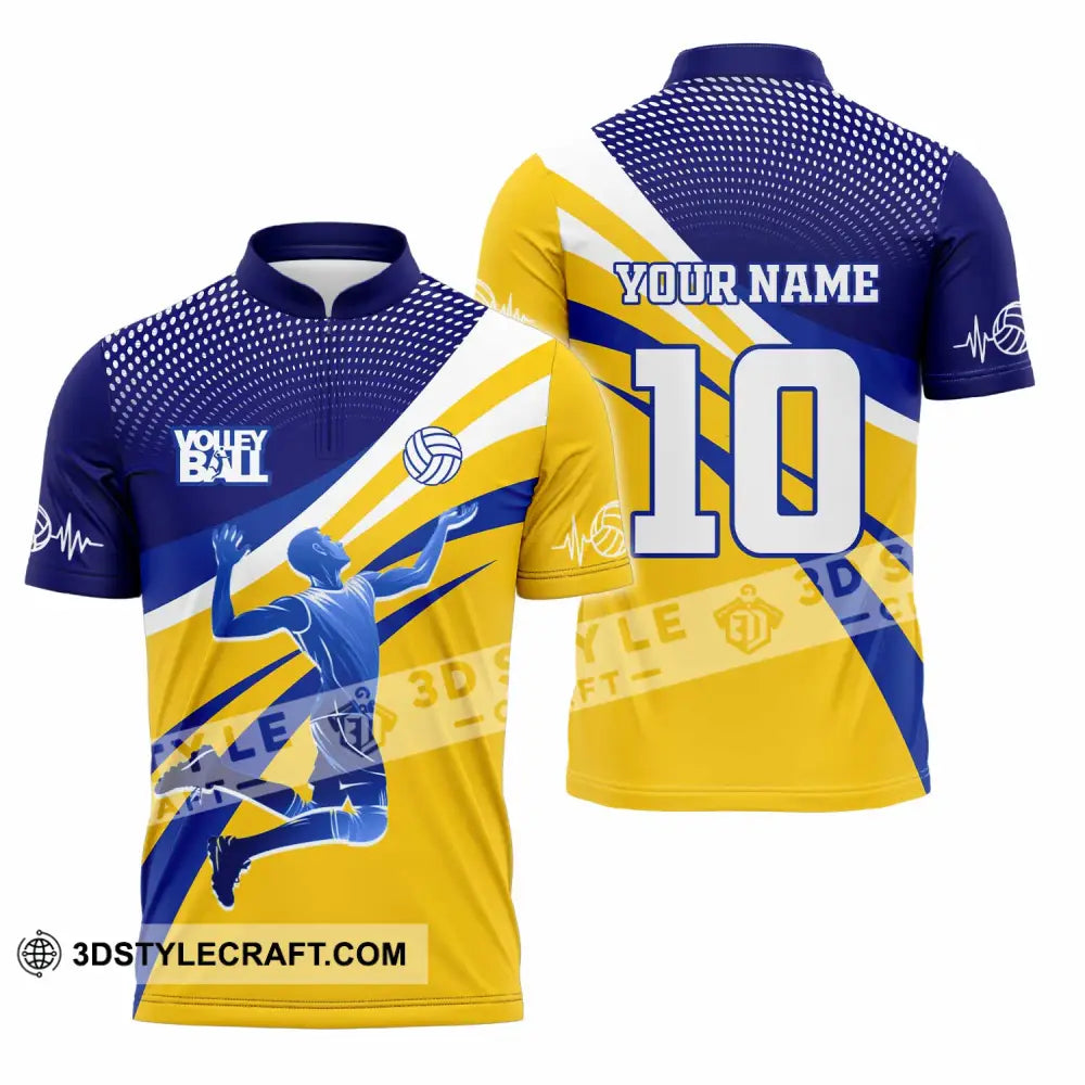 Unisex Shirt - Custom Volleyball Shirt Zipper Polo Shirt / S T-shirt