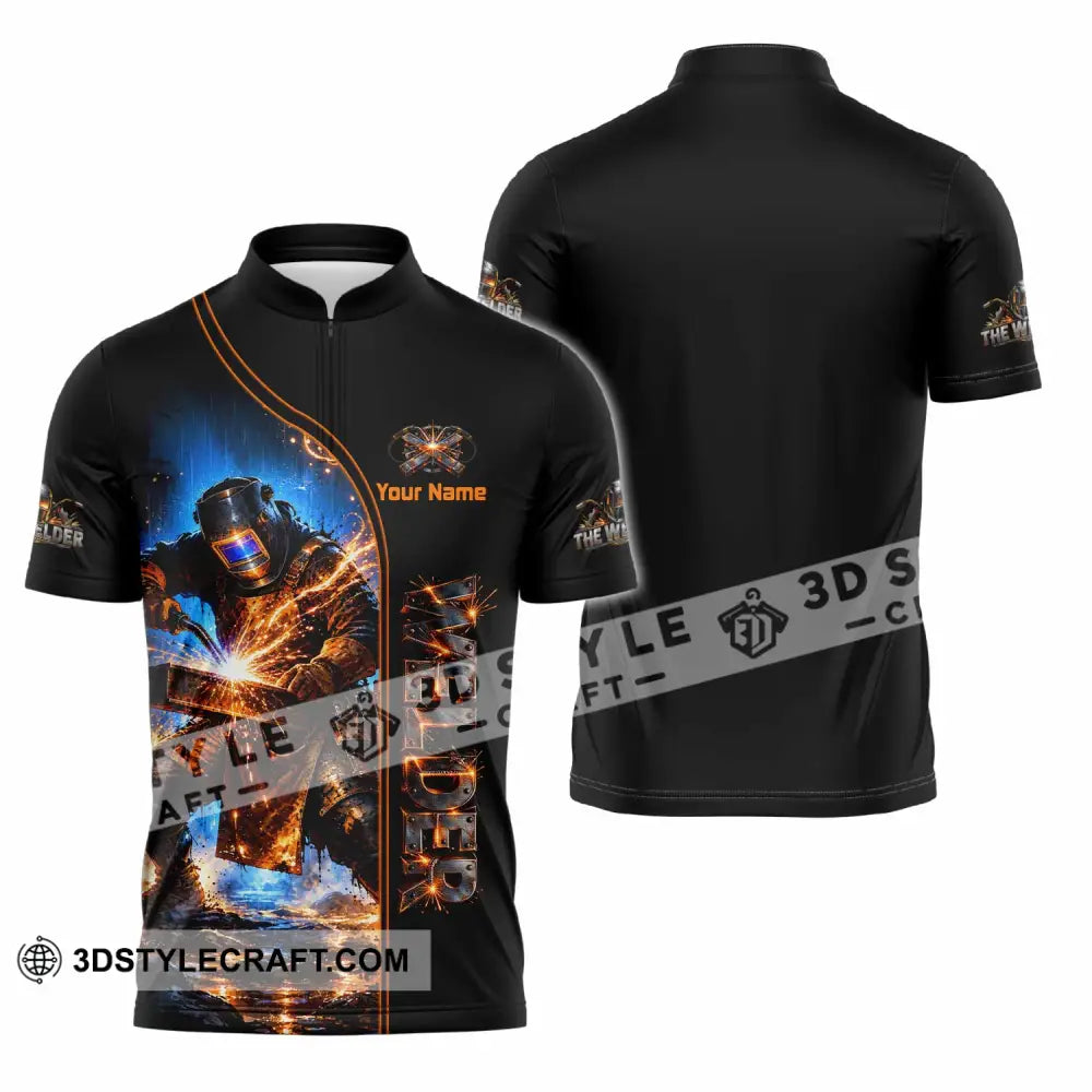 Unisex Shirt - Custom Welder Shirt - Zipper Polo Shirt / S - T-shirt