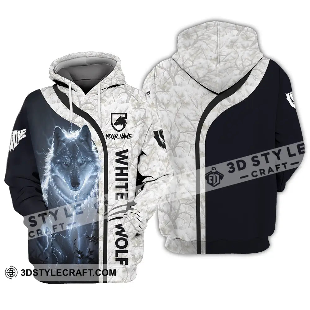 Unisex Shirt - Custom White Wolf 3D Shirt Hoodie / S T-shirt