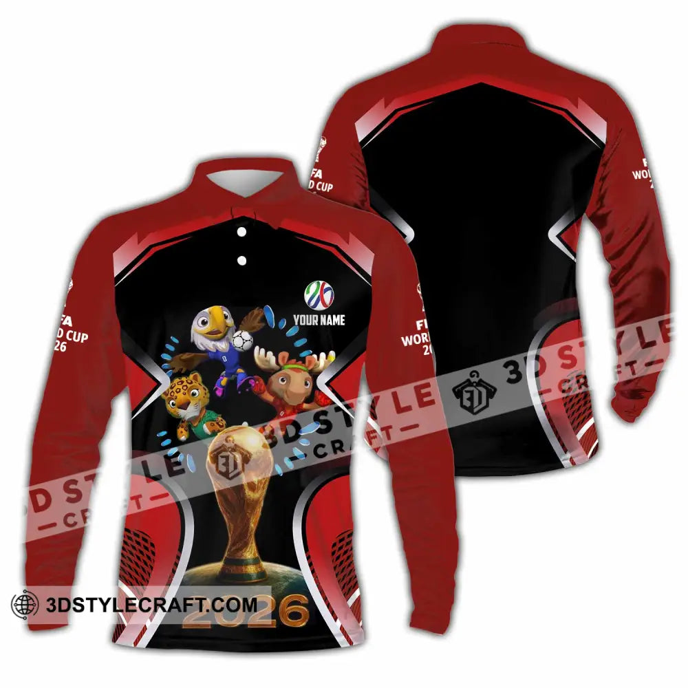 Unisex Shirt - Custom World Cup 2026 3D Shirt - Long Sleeve Polo / S - T-shirt
