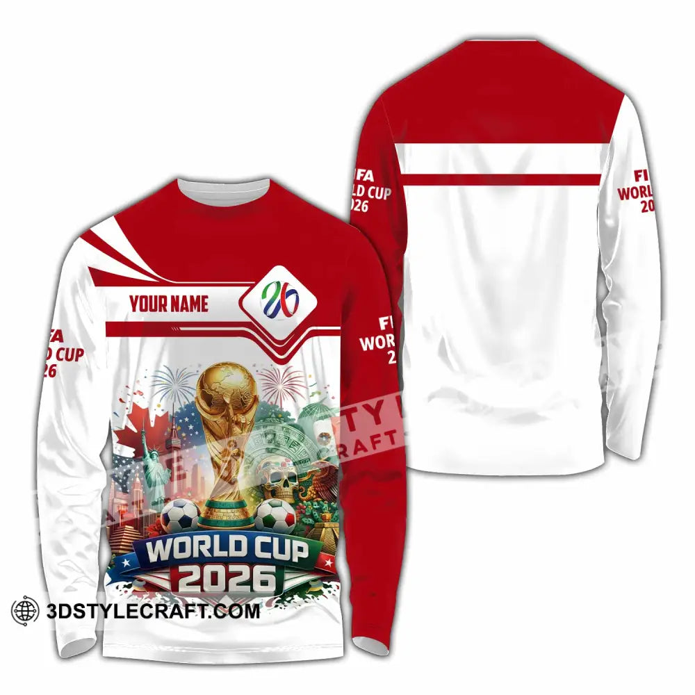 Unisex Shirt - Custom World Cup 2026 3D Shirt Long Sleeve Shirt / S T-shirt