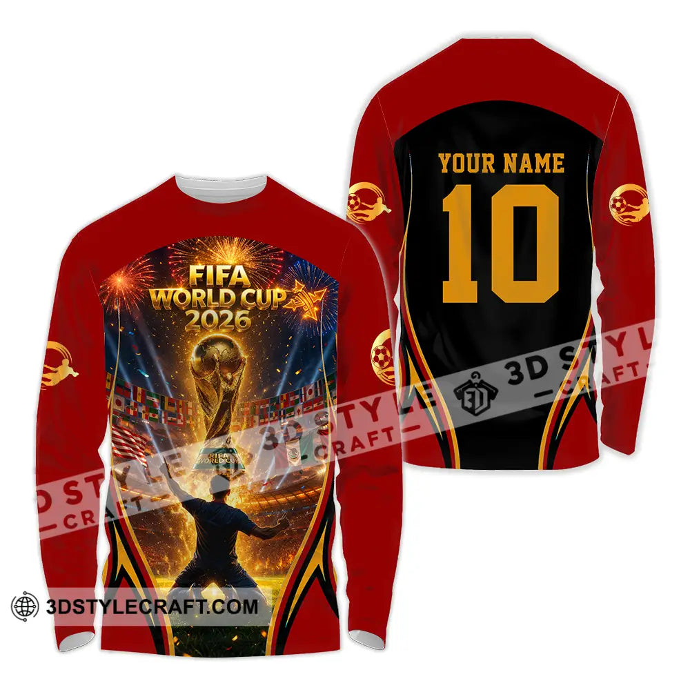 Unisex Shirt - Custom World Cup 2026 3D Shirt Long Sleeve Shirt / S T-shirt