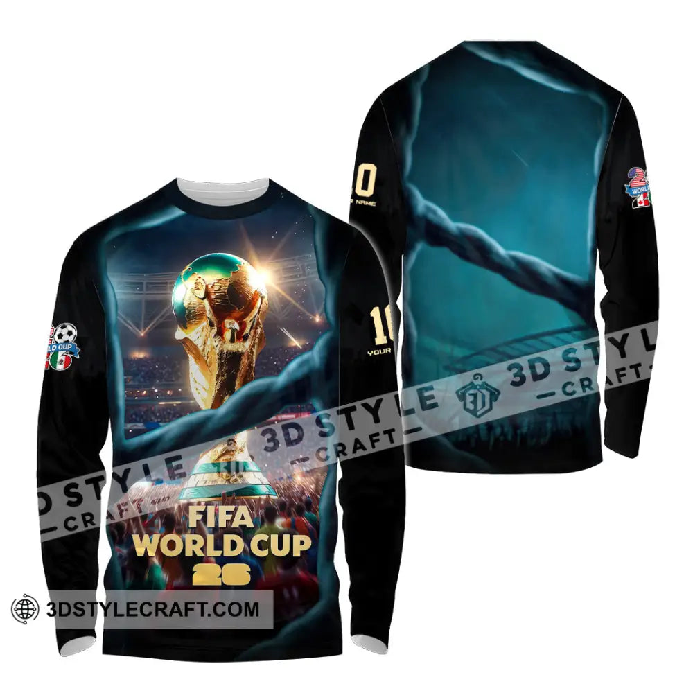 Unisex Shirt - Custom World Cup 2026 3D Shirt Long Sleeve Shirt / S T-shirt