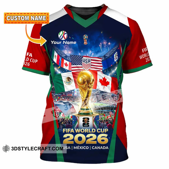 Unisex Shirt - Custom World Cup 2026 3D Shirt style option 1