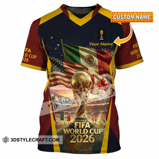 Unisex Shirt - Custom World Cup 2026 3D Shirt style option 1