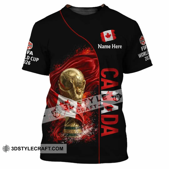 Unisex Shirt - Custom World Cup 2026 Canada 3D Shirt style option 3
