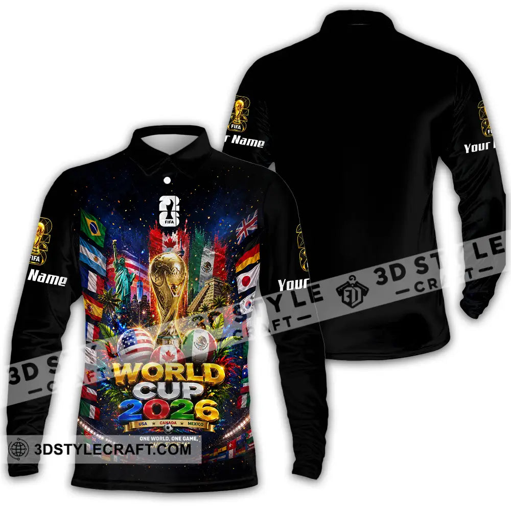Unisex Shirt - Custom World Cup 2026 Shirt - Long Sleeve Polo / S - T-shirt