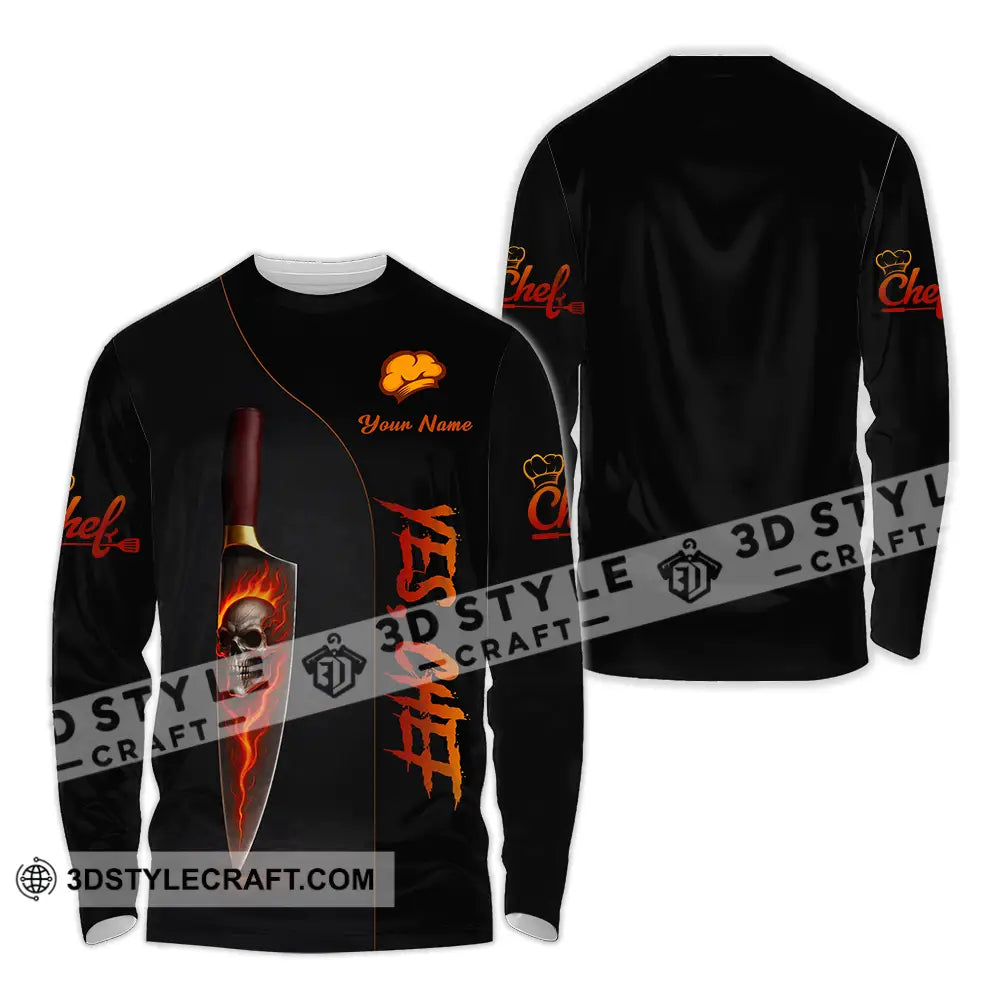 Unisex Shirt - Custom Yes Chef 3D Shirt Long Sleeve Shirt / S T-shirt