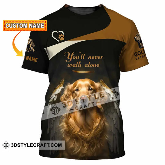 Unisex Shirt - Custom You Never Walk Alone Golden Retriever Shirt style option 2