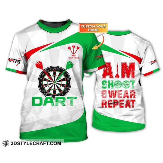 Unisex Shirt, Darts Shirt, Darts T-Shirt, Shoot Swear Repeat, Darts Lover Gift, Darts Gamer T-Shirt style option 1