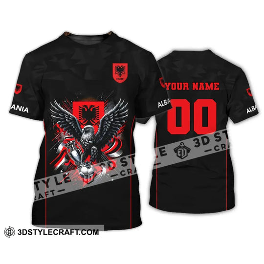 Unisex Shirt, Euro 2024 Shirt, Custom Name and Number Albania Football Shirt, Albania Football Polo Long Sleeve Shirt style option 3