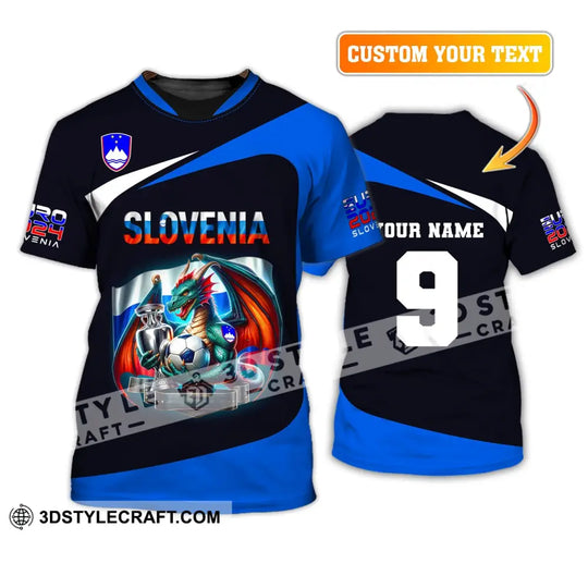 Unisex Shirt, Euro 2024 Shirt, Custom Name and Number Slovenia Football Shirt, Slovenia Football Polo Long Sleeve Shirt style option 2
