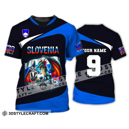 Unisex Shirt, Euro 2024 Shirt, Custom Name and Number Slovenia Football Shirt, Slovenia Football Polo Long Sleeve Shirt style option 3