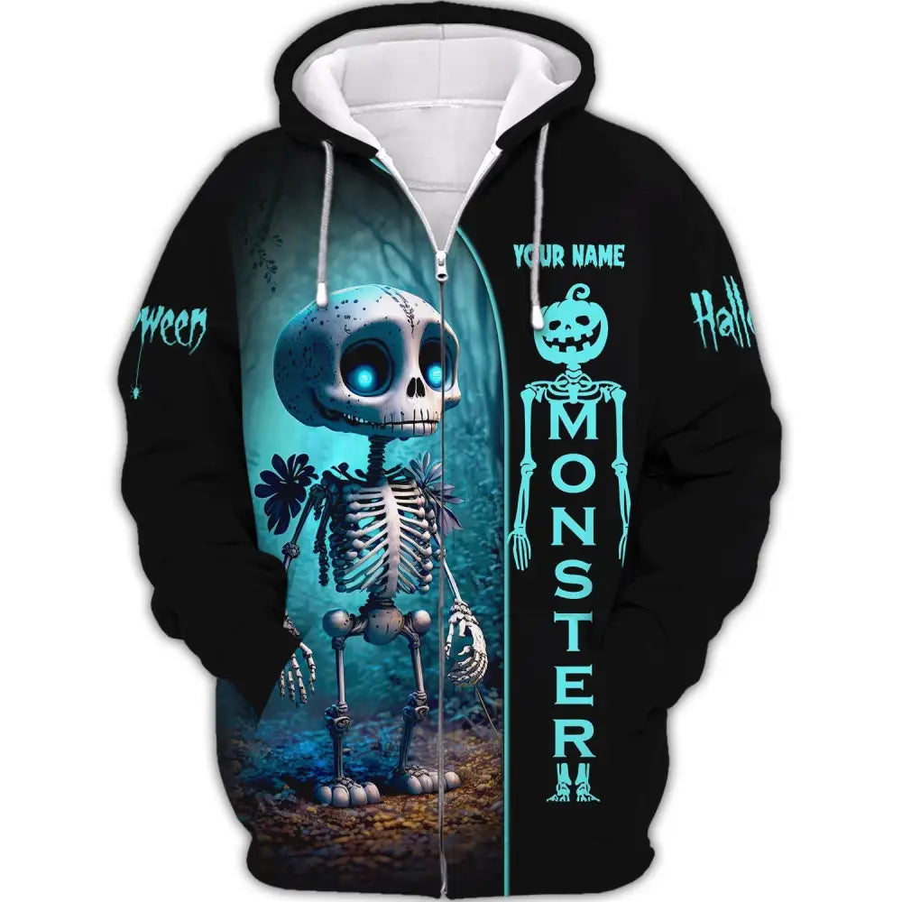 Unisex Shirt Halloween T-Shirt Hoodie For Zipper / S