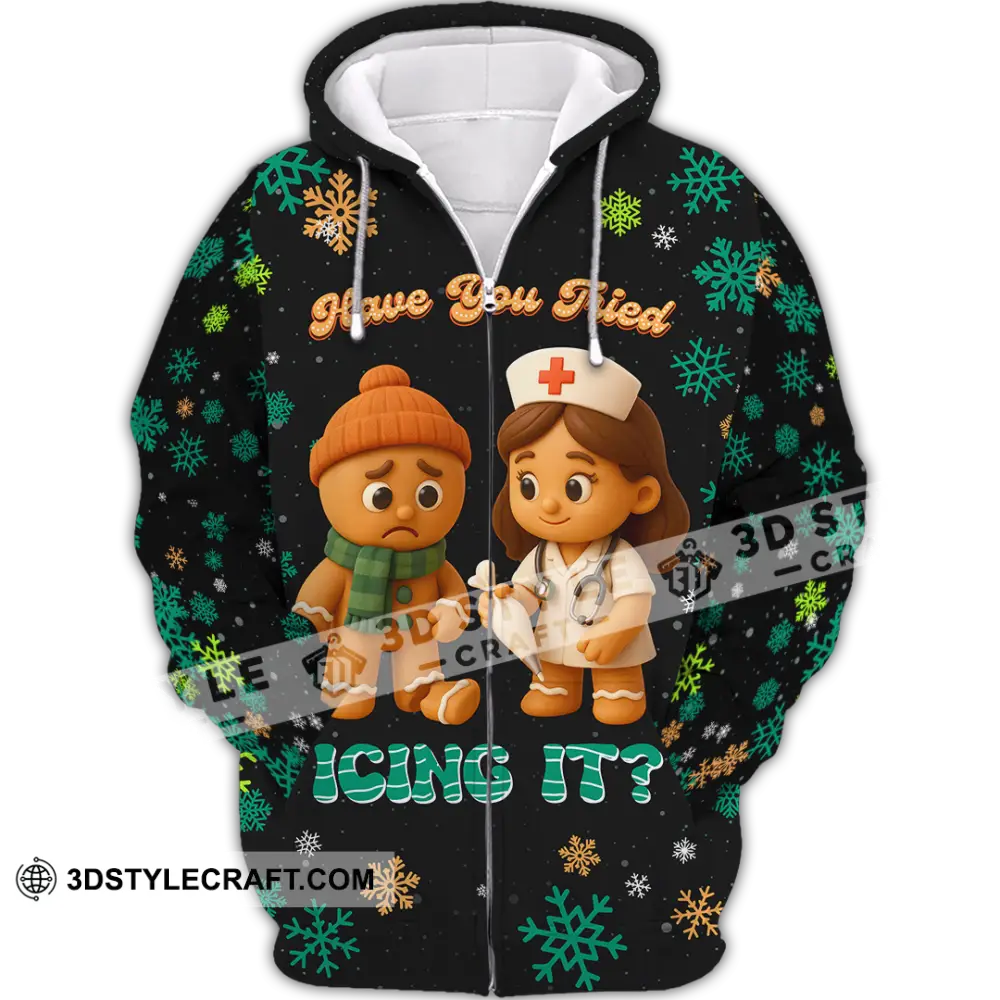 Unisex Shirt - Have You Tried Icing It Christmas Shirt Zipper Hoodie / S T-shirt