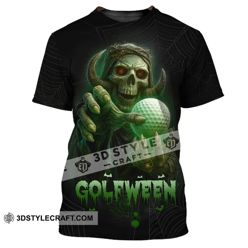 Unisex Shirt - Hello Darkness Skeleton Funny Skull Golf Golfween Halloween Golf Player Shirt T-Shirt / S T-shirt