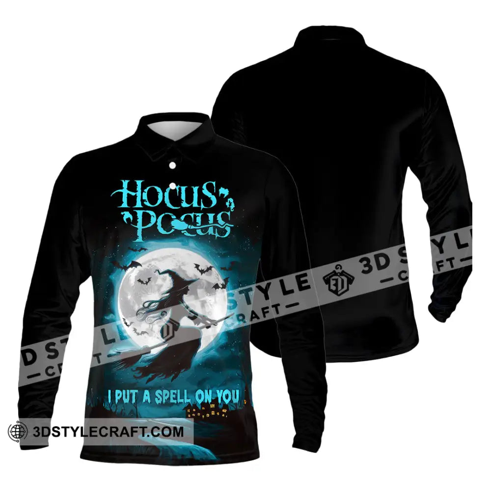 Unisex Shirt - Hocus Pocus I Put A Spell On You Halloween Shirt Long Sleeve Polo / S T-shirt