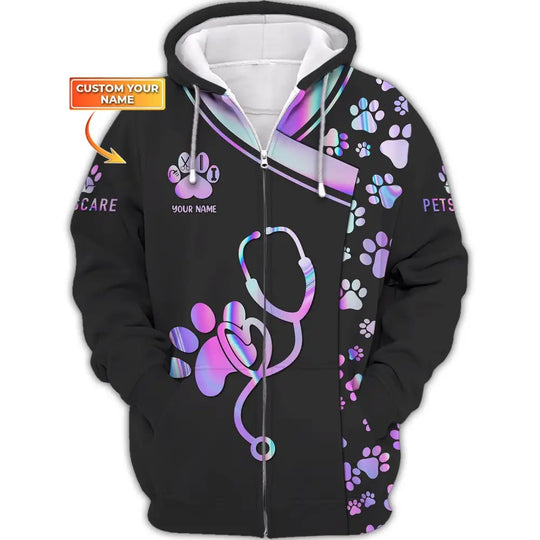 Unisex Shirt, Pet Grooming Shirt, Pet Care Hoodie, Pet Care Sportwear style option 2